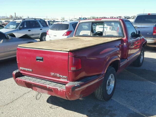 1GTCS1447V8523101 - 1997 GMC SONOMA RED photo 4