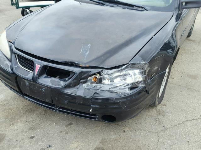 1G2NF12E81M503115 - 2001 PONTIAC GRAND AM S BLACK photo 9