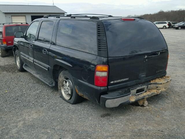 1GNFK16T61J209368 - 2001 CHEVROLET SUBURBAN K BLACK photo 3