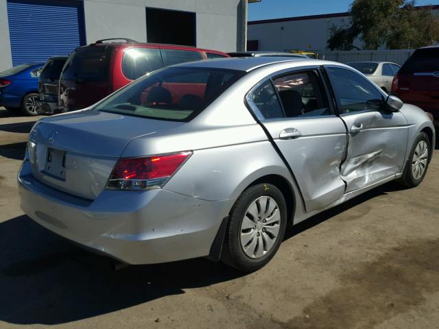 JHMCP26308C017346 - 2008 HONDA ACCORD LX SILVER photo 4