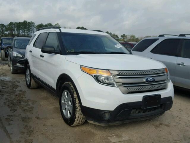 1FM5K8B80EGC25756 - 2014 FORD EXPLORER WHITE photo 1