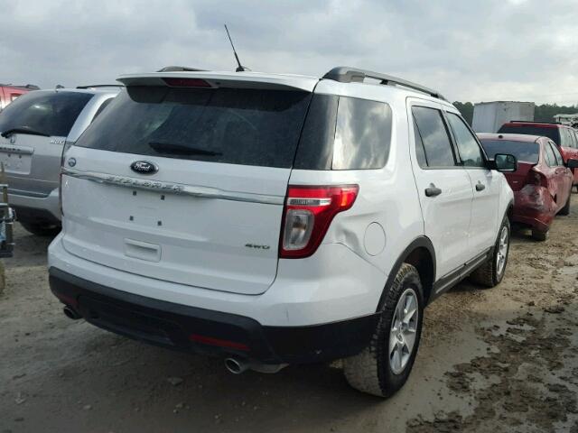 1FM5K8B80EGC25756 - 2014 FORD EXPLORER WHITE photo 4