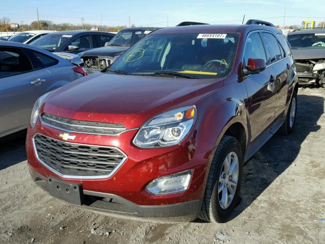 2GNFLFE32H6117337 - 2017 CHEVROLET EQUINOX LT MAROON photo 2