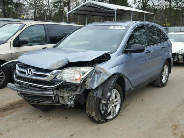 5J6RE3H59BL017563 - 2011 HONDA CR-V EX BLUE photo 2