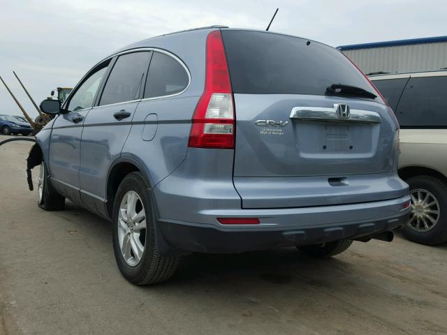 5J6RE3H59BL017563 - 2011 HONDA CR-V EX BLUE photo 3