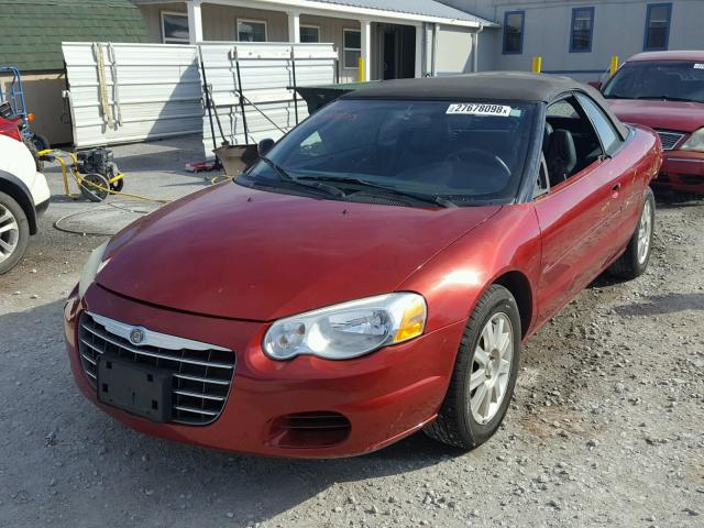 1C3EL75R15N614244 - 2005 CHRYSLER SEBRING GT RED photo 2