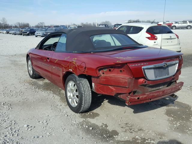 1C3EL75R15N614244 - 2005 CHRYSLER SEBRING GT RED photo 3