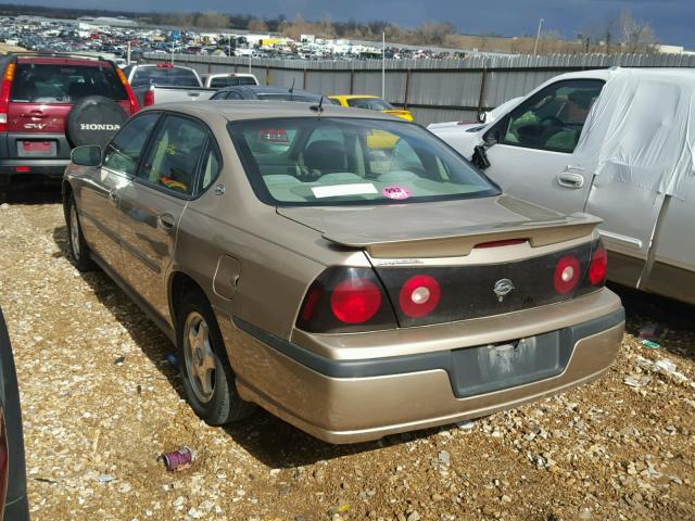 2G1WF52E459325979 - 2005 CHEVROLET IMPALA GOLD photo 3