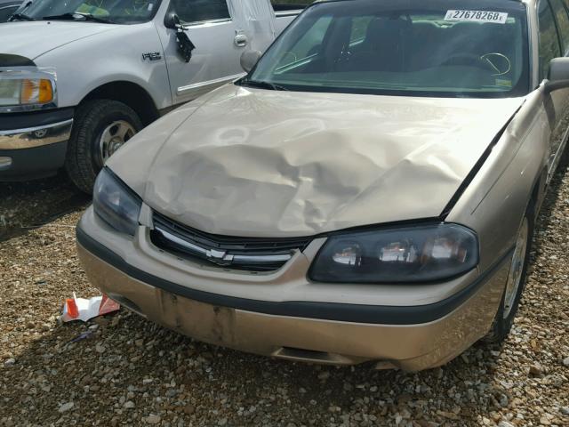 2G1WF52E459325979 - 2005 CHEVROLET IMPALA GOLD photo 9