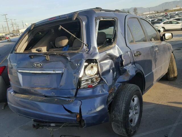 KNDJD733765507562 - 2006 KIA SORENTO EX BLUE photo 4