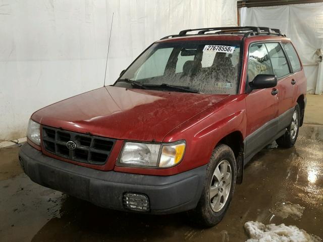 JF1SF6359XG720325 - 1999 SUBARU FORESTER L RED photo 2