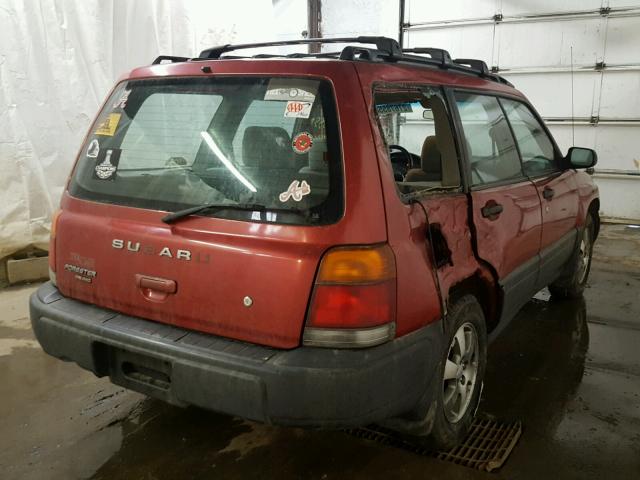 JF1SF6359XG720325 - 1999 SUBARU FORESTER L RED photo 4