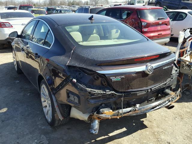 W04G05GV6B1086547 - 2011 BUICK REGAL CXL BROWN photo 3