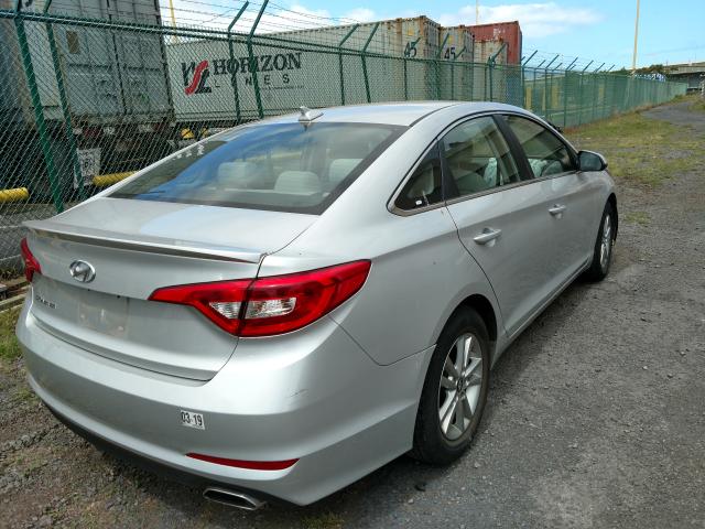 5NPE24AFXHH540948 - 2017 HYUNDAI SONATA SE SILVER photo 4