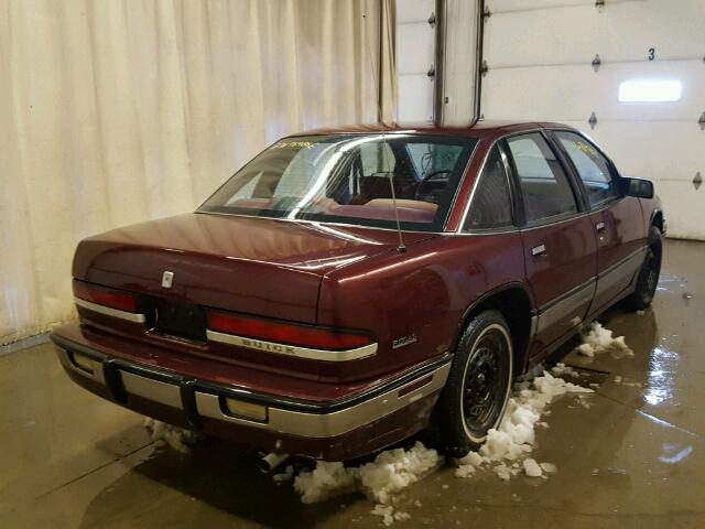 2G4WD54L5M1834559 - 1991 BUICK REGAL LIMI MAROON photo 4