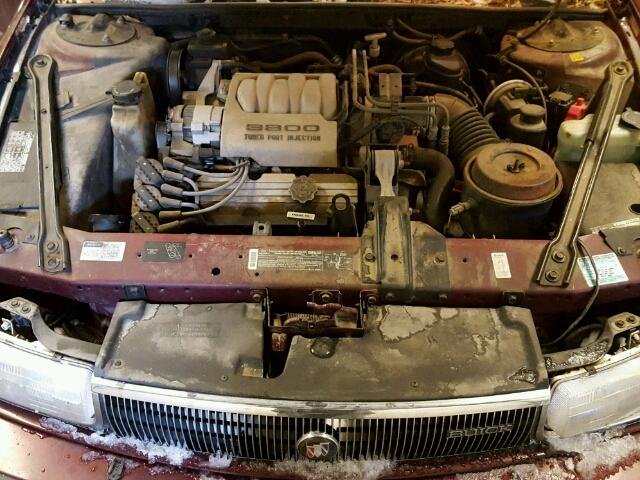 2G4WD54L5M1834559 - 1991 BUICK REGAL LIMI MAROON photo 7