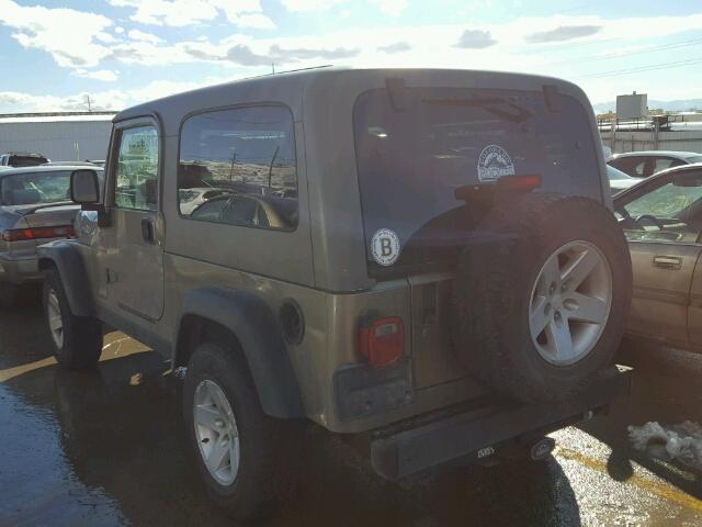 1J4FA64S25P327935 - 2005 JEEP WRANGLER / TAN photo 3