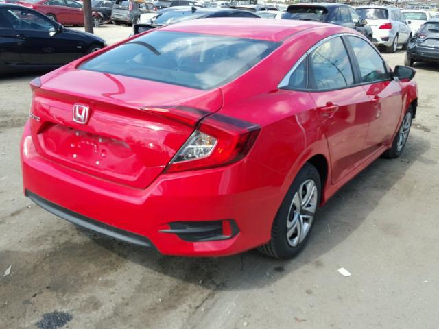 2HGFC2F55GH552701 - 2016 HONDA CIVIC LX RED photo 4