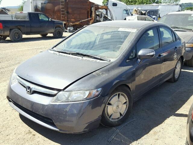 JHMFA36278S001064 - 2008 HONDA CIVIC HYBR GRAY photo 2