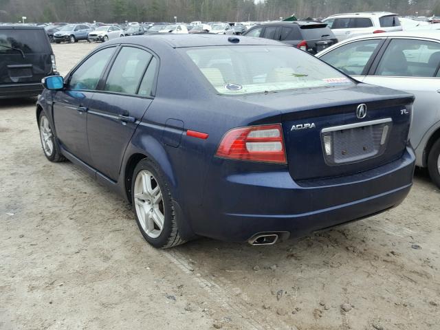 19UUA66227A010108 - 2007 ACURA TL BLUE photo 3