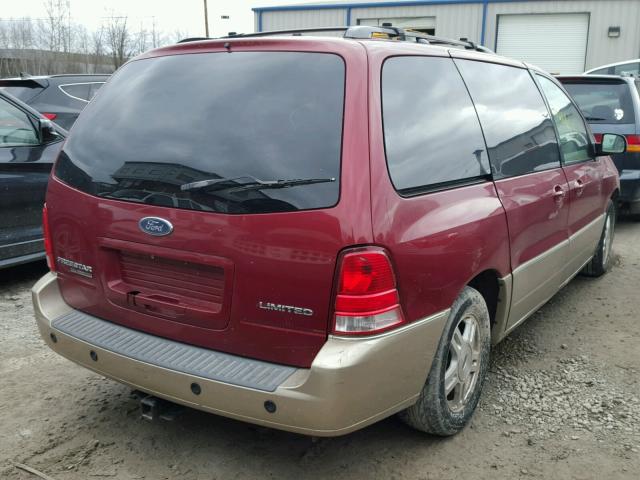 2FMDA58224BA08540 - 2004 FORD FREESTAR L RED photo 4