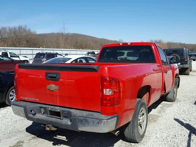 1GCEC14X07Z651953 - 2007 CHEVROLET SILVERADO RED photo 4