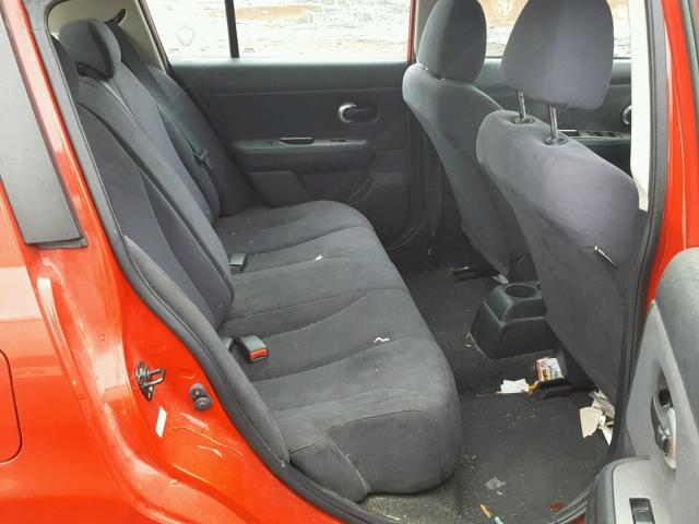 3N1BC13E97L394403 - 2007 NISSAN VERSA S RED photo 6