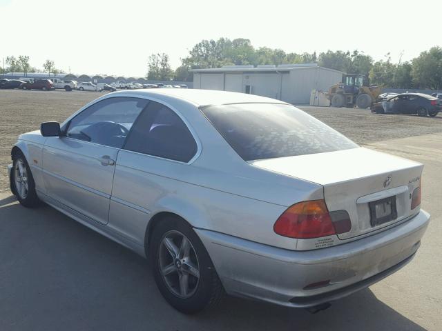 WBABN33412JW51030 - 2002 BMW 325 CI SILVER photo 3