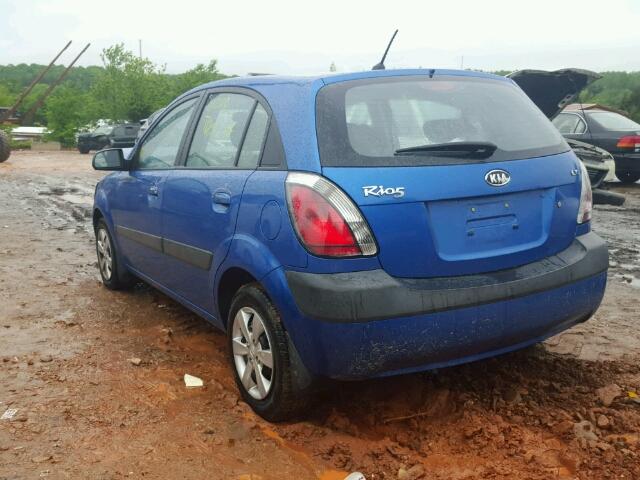 KNADE163186322615 - 2008 KIA RIO 5 SX BLUE photo 3