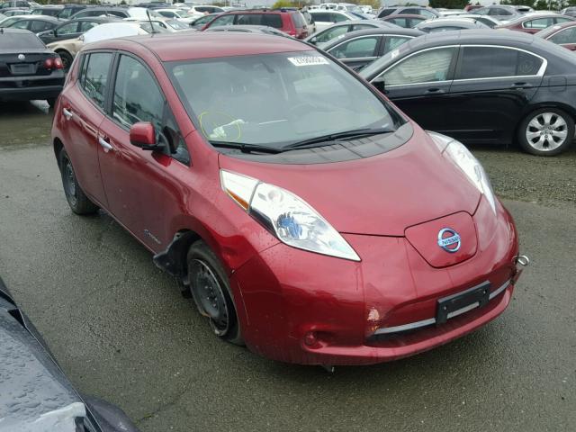 1N4AZ0CPXDC419079 - 2013 NISSAN LEAF S RED photo 1