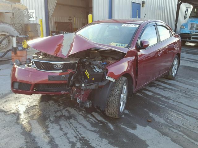 KNAFU4A29A5252756 - 2010 KIA FORTE EX RED photo 2