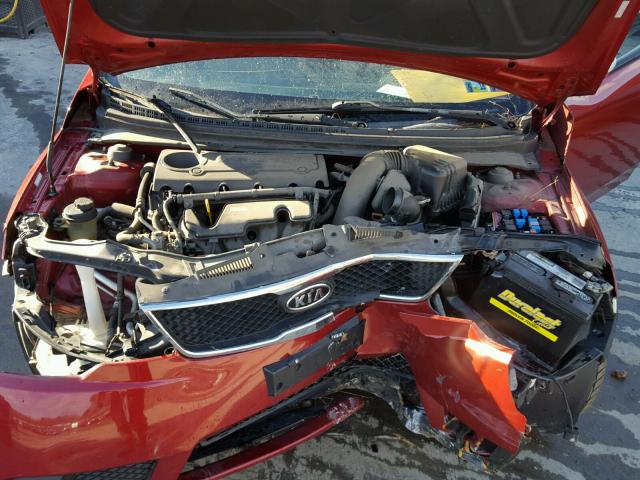 KNAFU4A29A5252756 - 2010 KIA FORTE EX RED photo 7