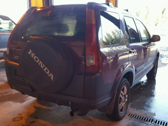 JHLRD78832C020360 - 2002 HONDA CR-V EX MAROON photo 4