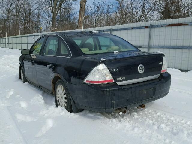 1MEHM41W78G616734 - 2008 MERCURY SABLE LUXU BLACK photo 3