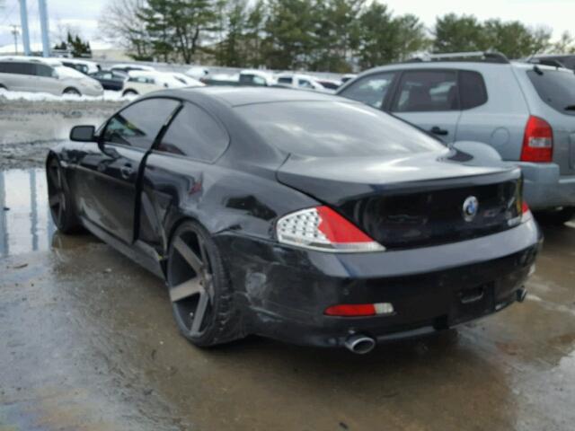 WBAEH13466CR50533 - 2006 BMW 650 I BLACK photo 3