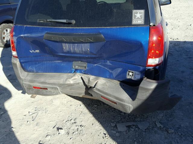 5GZCZ33D85S825460 - 2005 SATURN VUE BLUE photo 9