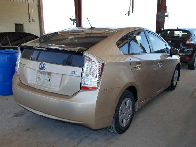 JTDKN3DU8A1036524 - 2010 TOYOTA PRIUS GOLD photo 4