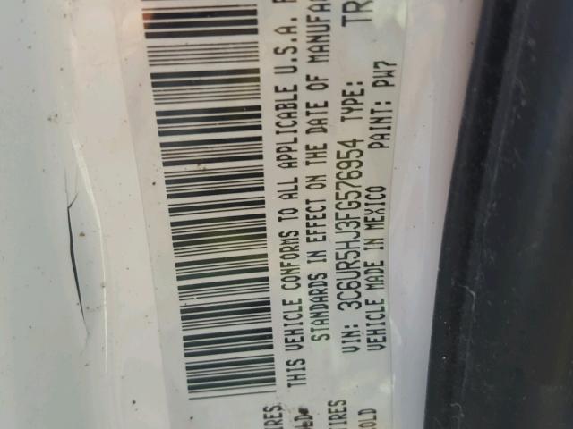 3C6UR5HJ3FG576954 - 2015 RAM 2500 ST WHITE photo 10