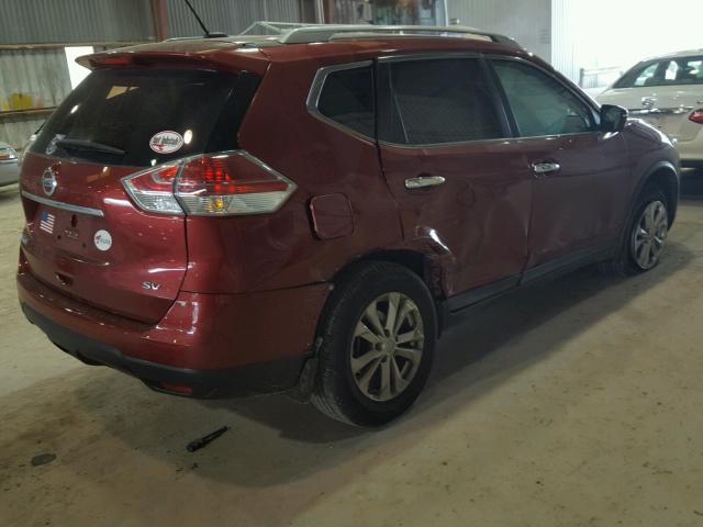 JN8AT2MT9GW002983 - 2016 NISSAN ROGUE S RED photo 4