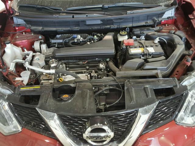 JN8AT2MT9GW002983 - 2016 NISSAN ROGUE S RED photo 7