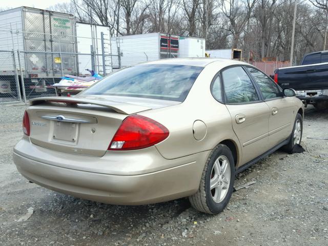 1FAHP56S31A294242 - 2001 FORD TAURUS SEL GOLD photo 4