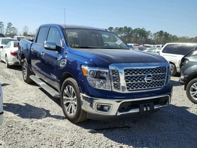 1N6AA1E67HN534645 - 2017 NISSAN TITAN SV BLUE photo 1