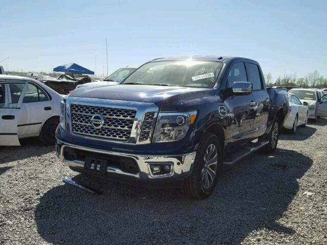 1N6AA1E67HN534645 - 2017 NISSAN TITAN SV BLUE photo 2