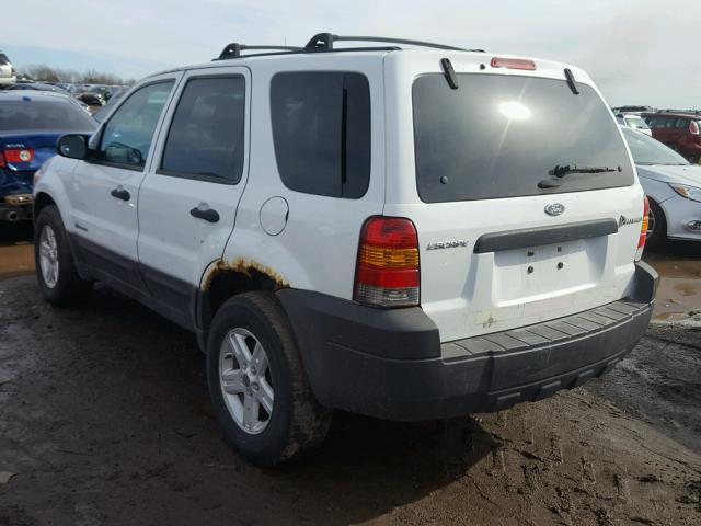 1FMCU96H86KD13390 - 2006 FORD ESCAPE HEV WHITE photo 3