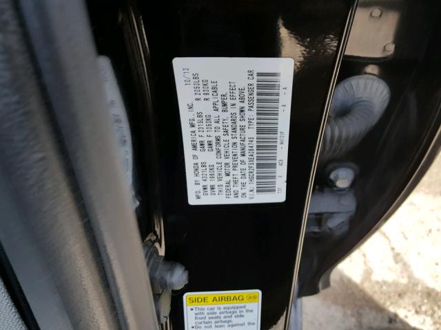 1HGCR2F5XEA064745 - 2014 HONDA ACCORD SPO BLACK photo 10