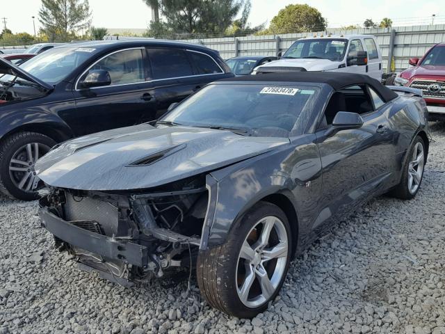 1G1FF3D74H0212650 - 2017 CHEVROLET CAMARO SS GRAY photo 2