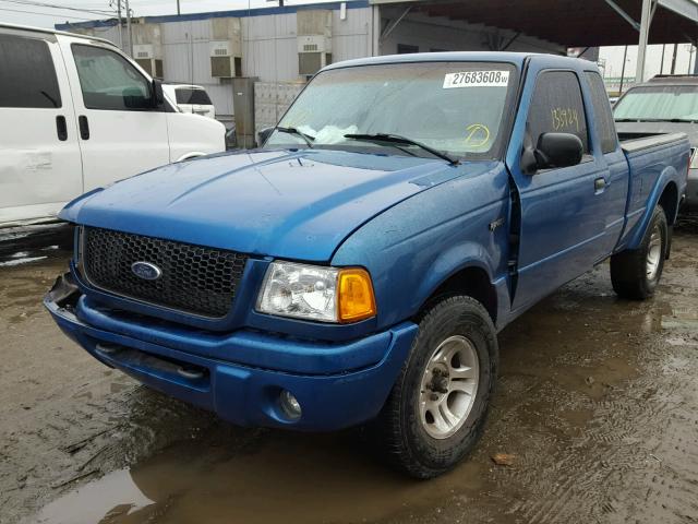 1FTYR14E21PB61236 - 2001 FORD RANGER SUP BLUE photo 2