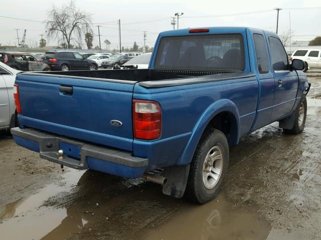 1FTYR14E21PB61236 - 2001 FORD RANGER SUP BLUE photo 4