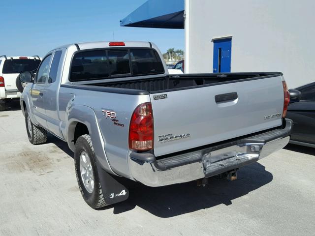 5TEUU42N27Z360452 - 2007 TOYOTA TACOMA ACC SILVER photo 3