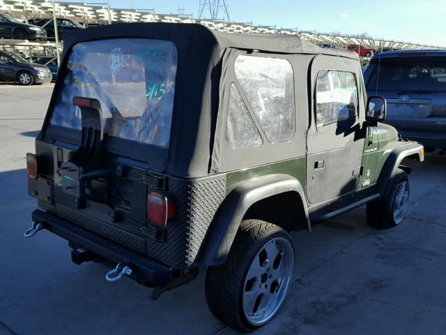 1J4FY29P8VP527355 - 1997 JEEP WRANGLER / GREEN photo 4